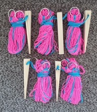 5 pink rabbit purse nets with