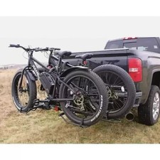 2 Fat Bike Rack Carrier Vehicle Mount Truck Hitch Heavy Duty Folding w/ Lock