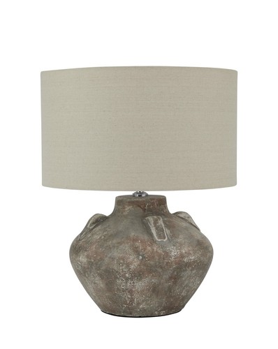 Siena brown urn ceramic table - ceramic,