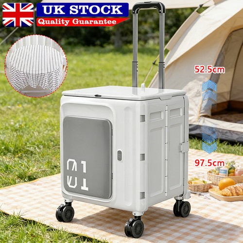 Folding storage box trolley - box,