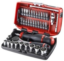 Facom 1/4" Drive 38 Piece Super Compact Socket & Bit Set R2NANO
