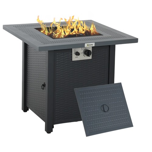 Metal outdoor fire pit - metal, table