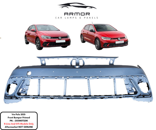 Front bumper primed for - bumper, vw
