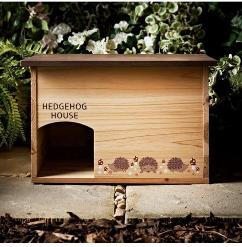Wooden hedgehog house - wooden,