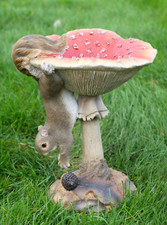 Squirrel Toadstool Garden