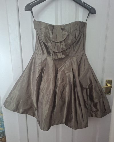 Coast gold satin strapless fit - coast,