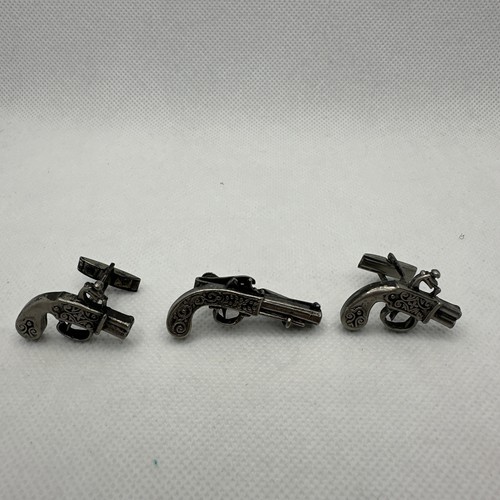 Vintage cufflinks tie pin set - vintage,