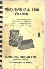 Track Marshall 1100 Crawler Tractor Loader Operators Manual - TM1100