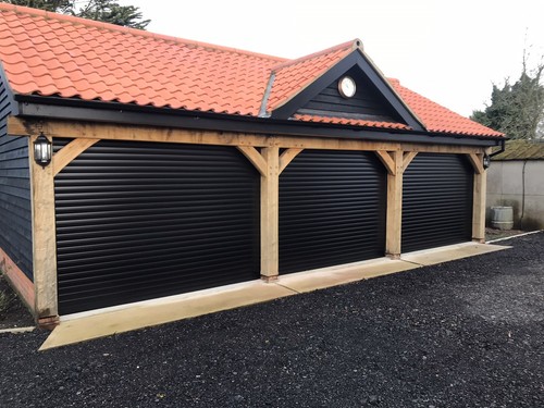 Black electric roller garage - electric,