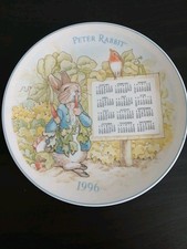 Vintage Peter Rabbit Plate - Wedgwood Beatrix Potter Plate - 1996 Calendar - 8”