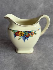 Vintage 1930's J & G Meakin SOL  Large Water Milk Creamer Jug Floral Pattern