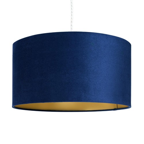 Navy blue velvet drum - navy,
