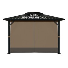 Aoodor 12'x14' Gazebo Universal Replacement Privacy Curtain Side Walls 4 Panels