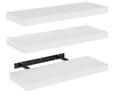 3 Pack White Floating Wall