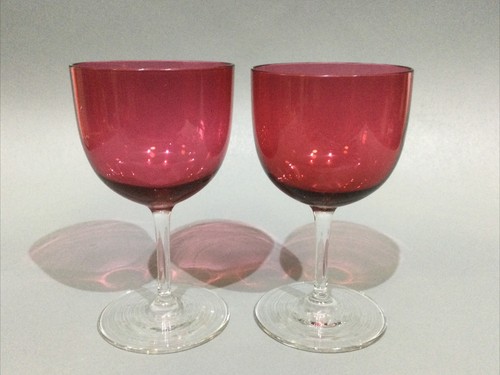 Vintage cranberry glass x - 2,