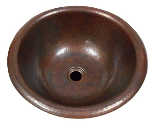 Round copper bath sink - round,
