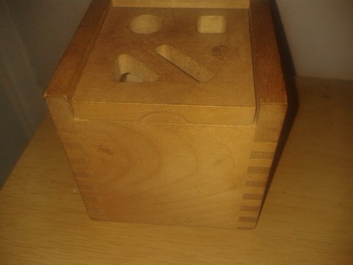 Vintage wooden shapes - , cube