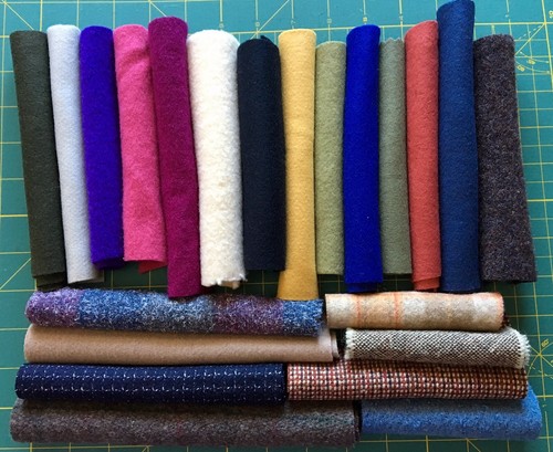 Felted wool fabric - felted,
