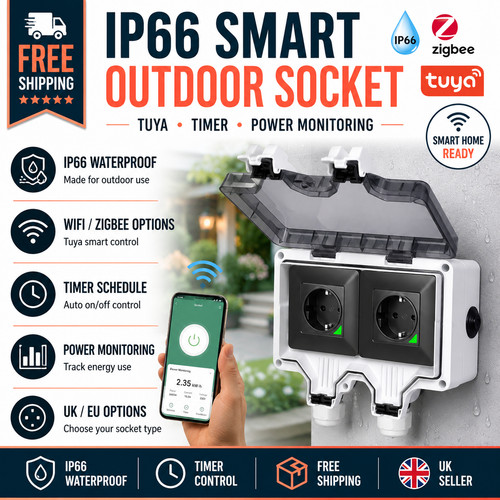 Outdoor smart socket ip66 tuya - smart,
