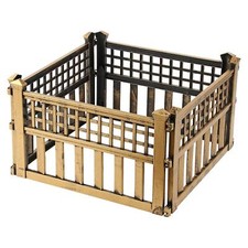 4 x Plastic Fence Panels Plant Border Landscape Garden Lawn Border Edging Bronze