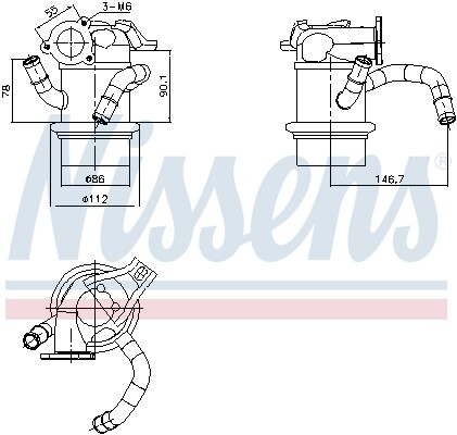989421 nissens cooler exhaust - nissens,