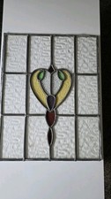 Vintage Stained Glass  Tiffany-style Window / Door Glass  Panel .