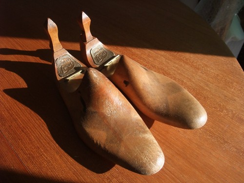 Vintage pair wooden shoe - vintage, of