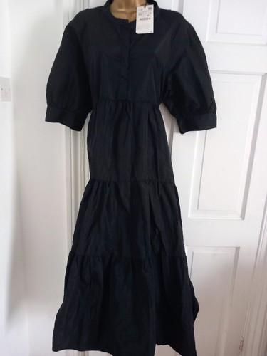 Zara black tiered midi - zara, maxi