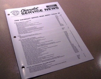 1968 chevy service news yearly - 1968,