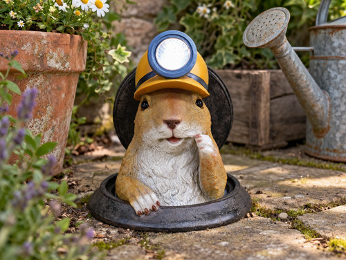 Solar meerkat miner garden - meerkat,