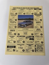Original Vintage 1985 E24 BMW M635 CSi Magazine Advert Poster Garage Retro Rare
