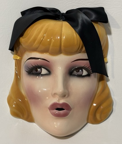 1980s ceramic decorative - 1980s, face
