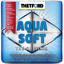 Thetford Aqua Soft 4 Roll Pack Toilet Paper Tissue Porta Potti Chemical Toilets