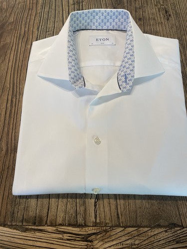 Eton white slim fit - white,