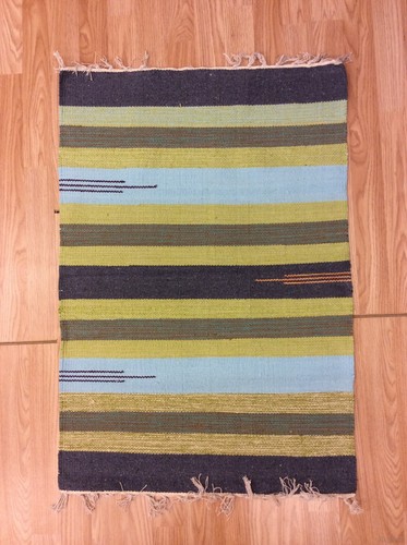 Striped blue handloomed - striped,