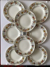 John Maddock & Sons Ltd Made in England Royal Virteous 6" Plates x 8 Antique