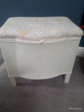 Lloyd Loom refurbished small ottaman 