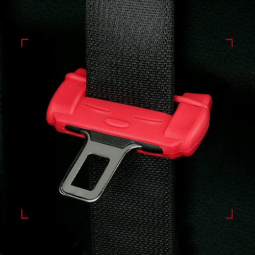 Red car seat belt buckle - buckle, clip