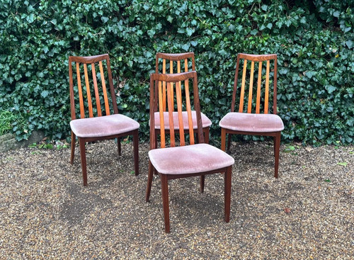 Set mid century teak - of, 4