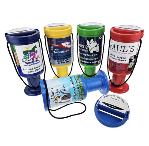 New round charity money - round,