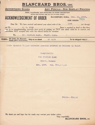 Blanchard bros inc 1909 - u.s.,