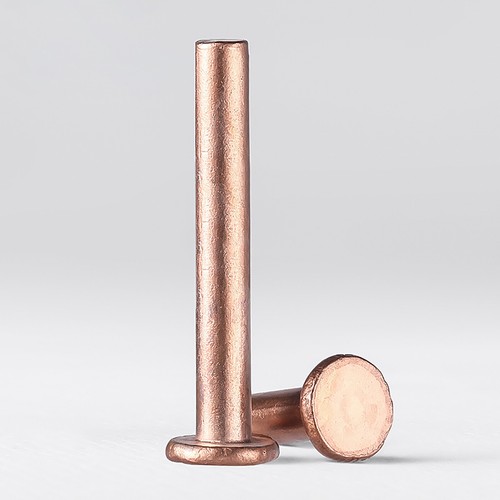 Copper rivets flat head - flat, rivet