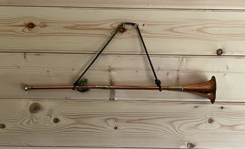 Vintage bugle copper brass - &,