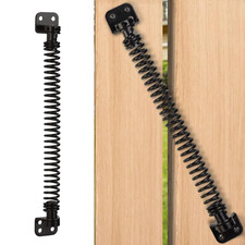 10" Gate Spring Adjustable tension Garden Door Metal Closer Automatic Shed Black