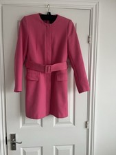 Ladies Zara Pink Coat Size Medium Press Stud Fastening Excellent Condition