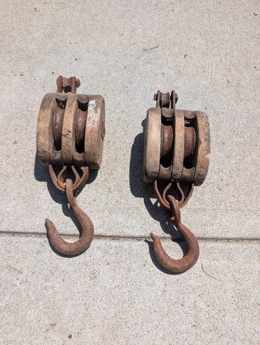Two vintage block and - block,