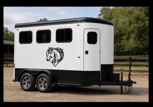 Horse box vinyl sticker - horse,