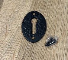 Kirkpatrick Black Iron Lock / Keyhole Cover / Escutcheon 3011