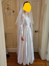 Vintage 80s Wedding Dress Size 8