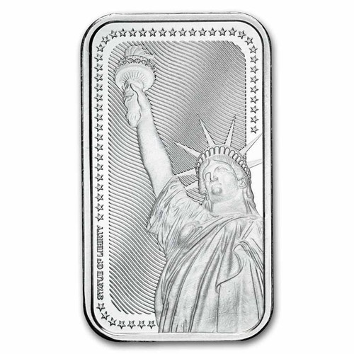 Silver bar statue of - oz,